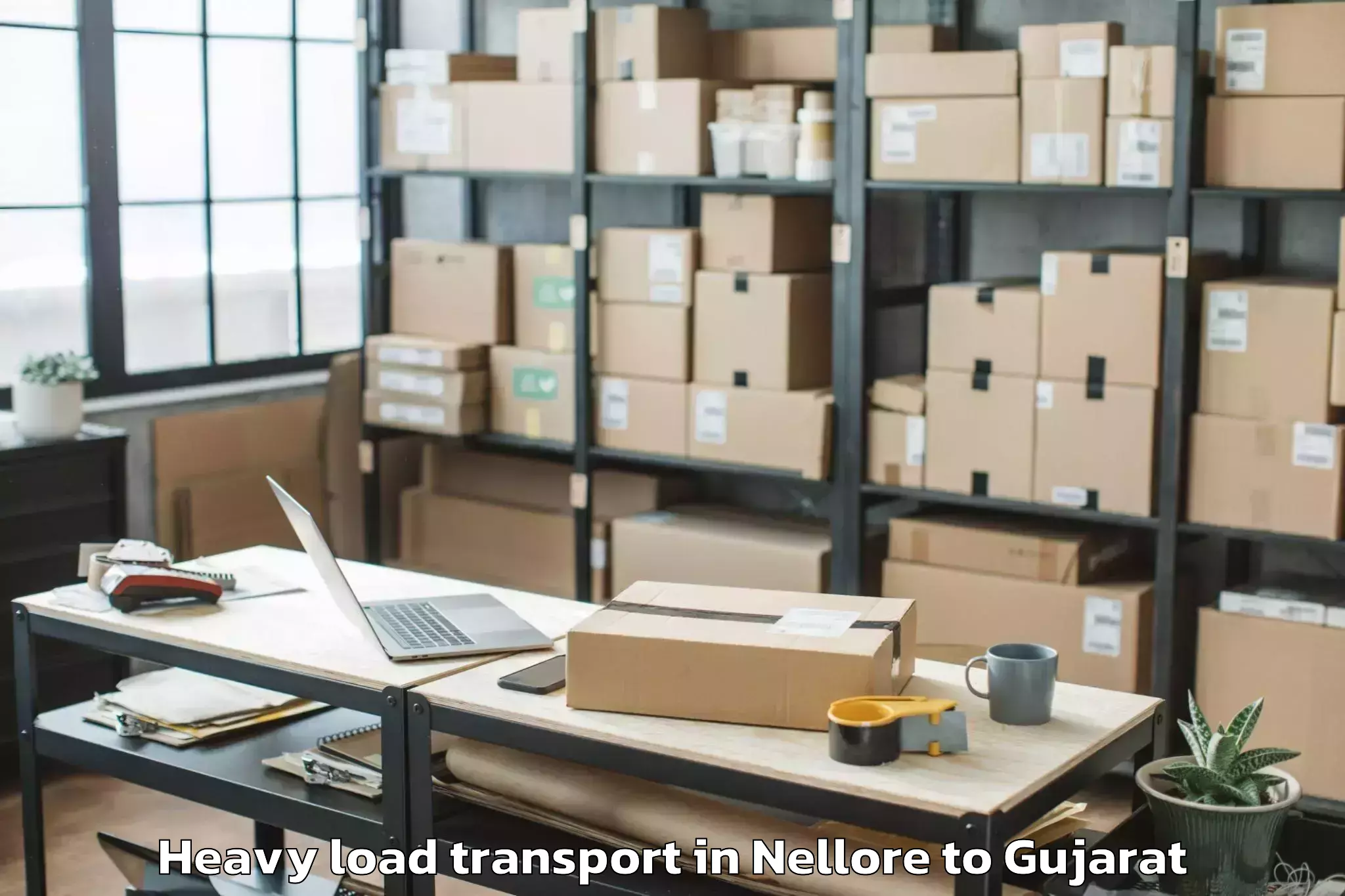 Top Nellore to Gussar Heavy Load Transport Available